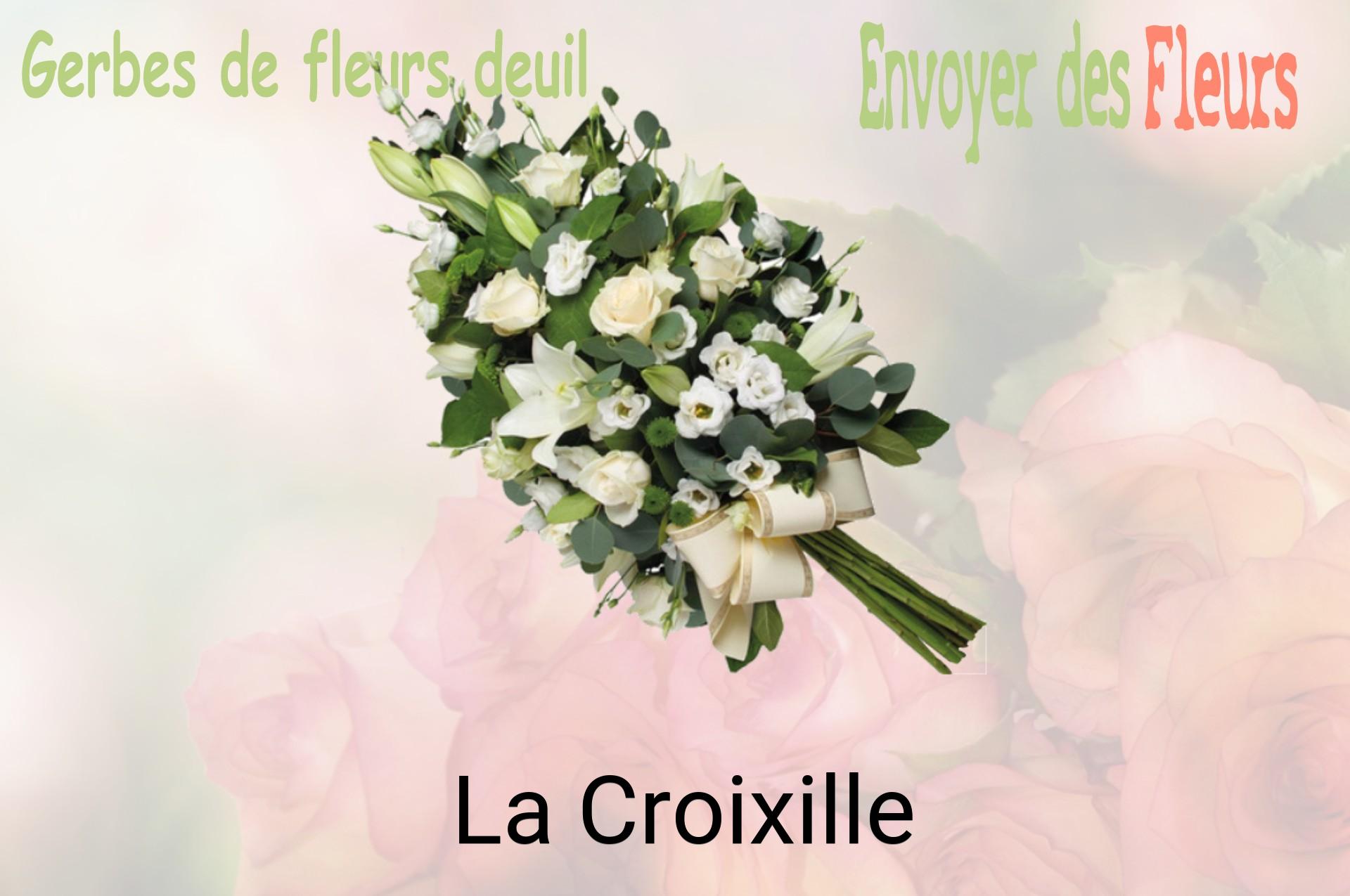 Gerbe de fleurs de deuil livrée à La Croixille